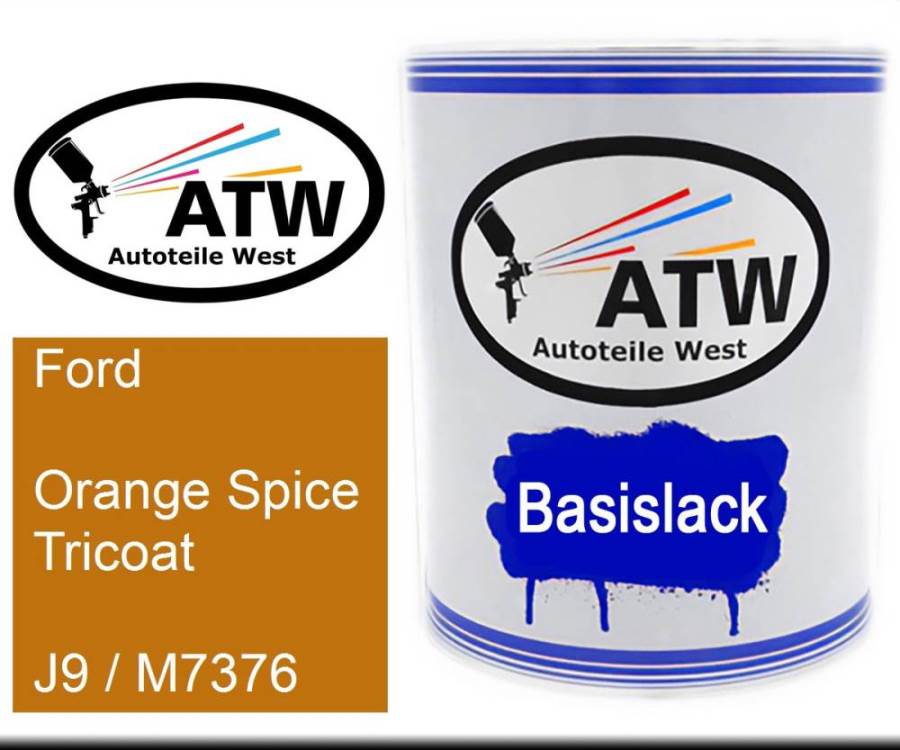 Ford, Orange Spice Tricoat, J9 / M7376: 1L Lackdose, von ATW Autoteile West.